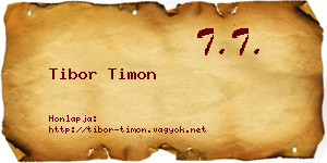 Tibor Timon névjegykártya